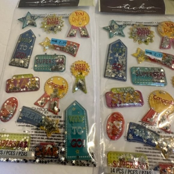 6 School Craft item stickers for teachers and students.  New fun packages - Picture 3 of 6